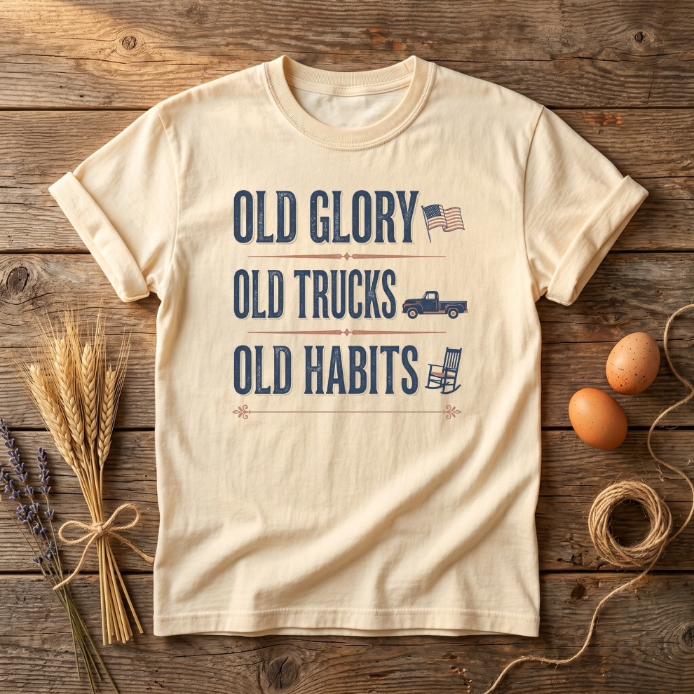 Old Glory Old Trucks Old Habits Unisex T-Shirt