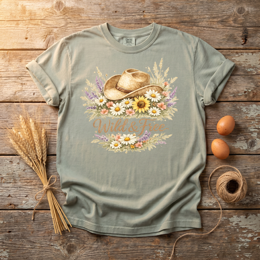 Wild & Free Cowgirl Wildflower Unisex T-Shirt