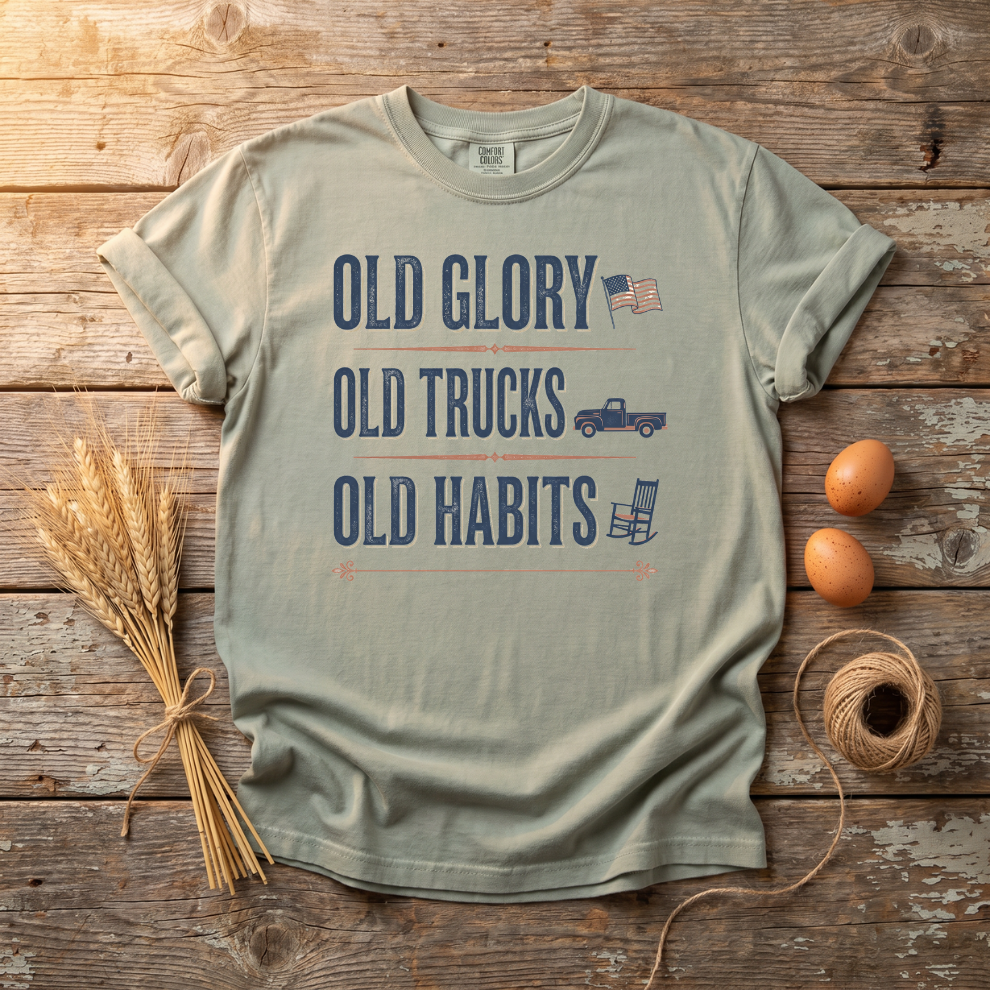 Old Glory Old Trucks Old Habits Unisex T-Shirt