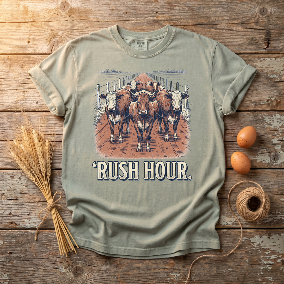 Rush Hour Cattle Unisex T-Shirt
