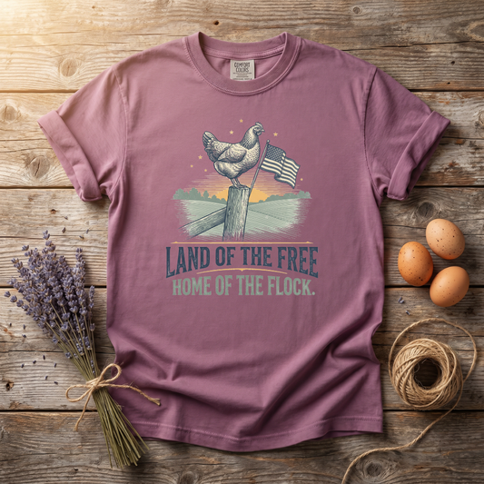 Land of the Free Home of the Flock Unisex T-Shirt