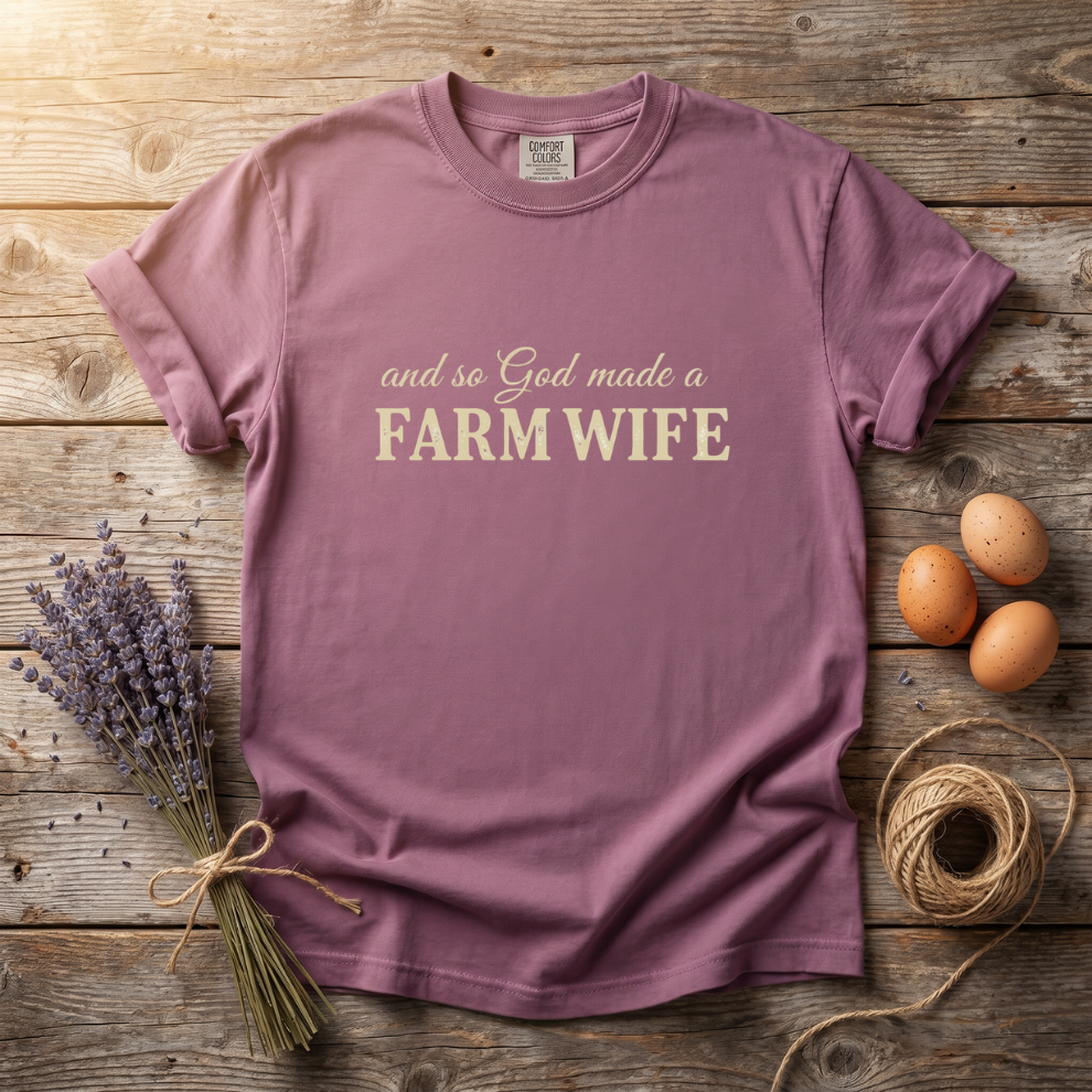 And So God Made A Farm Wife Unisex T-Shirt