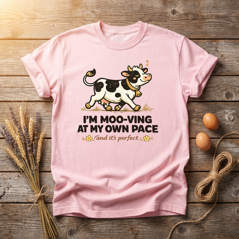 Moo-ving At My Own Pace Unisex T-Shirt
