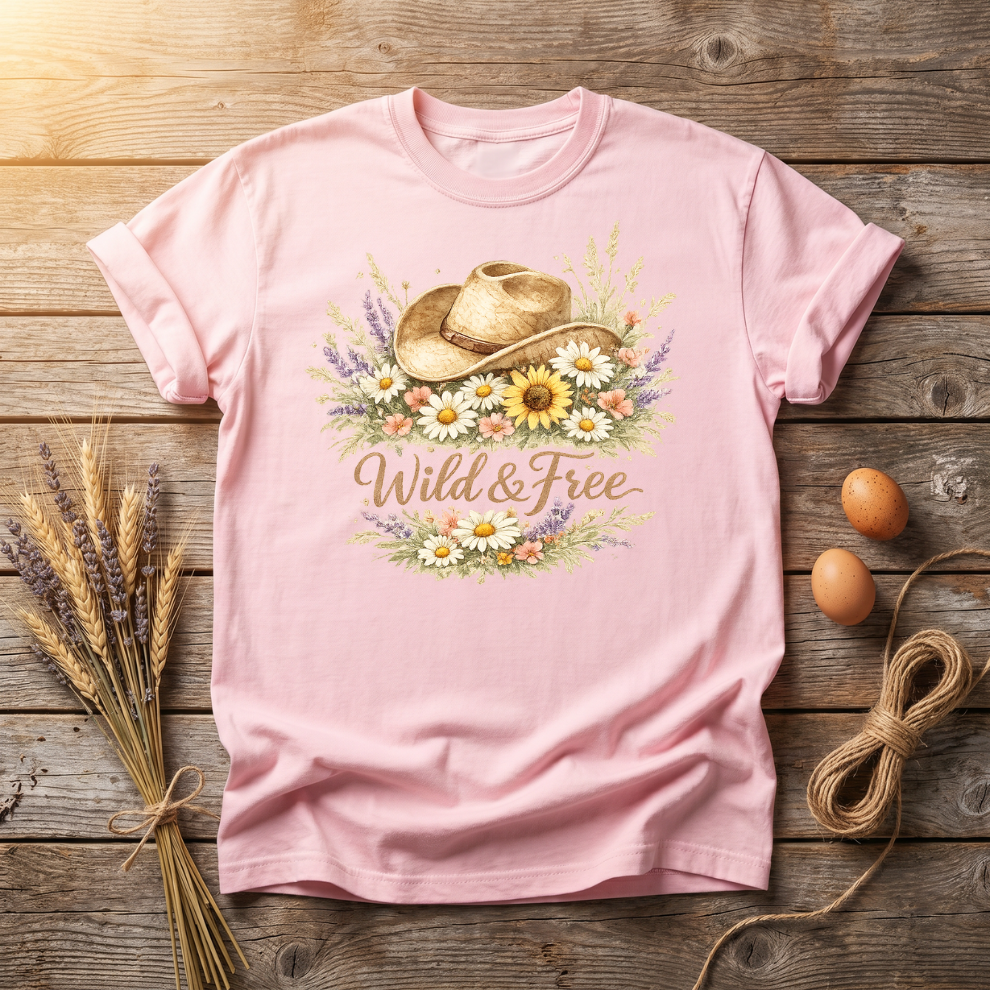 Wild & Free Cowgirl Wildflower Unisex T-Shirt