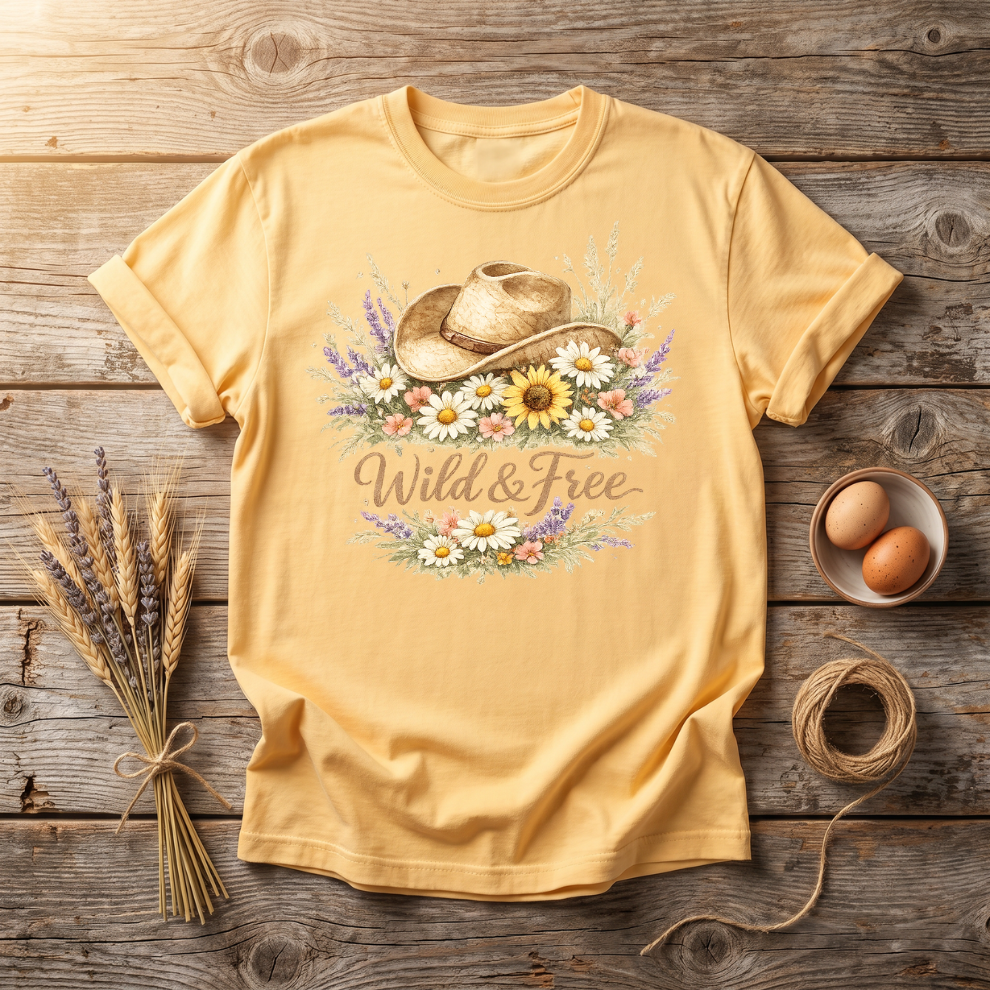 Wild & Free Cowgirl Wildflower Unisex T-Shirt
