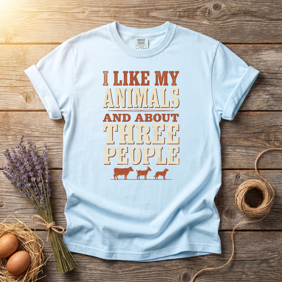 I Like My Animals And About Three People Unisex T-Shirt