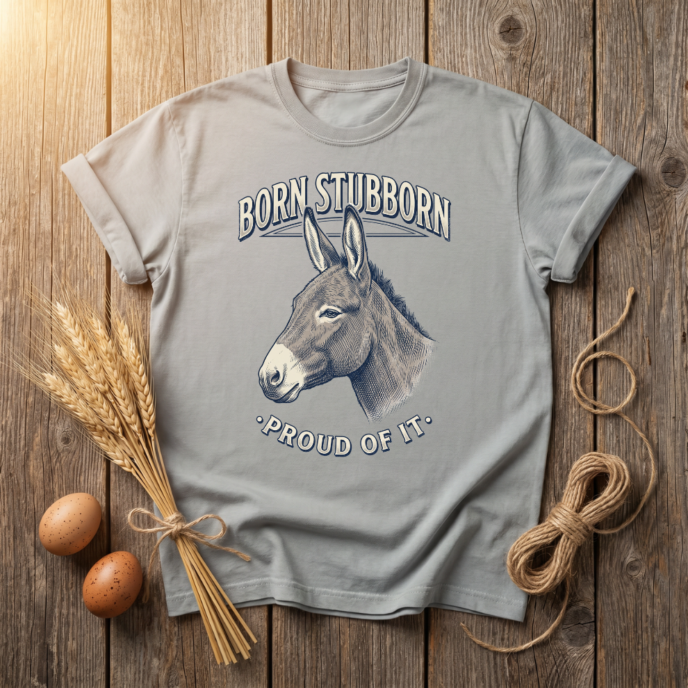 Born Stubborn Proud Of It Donkey Unisex T-Shirt