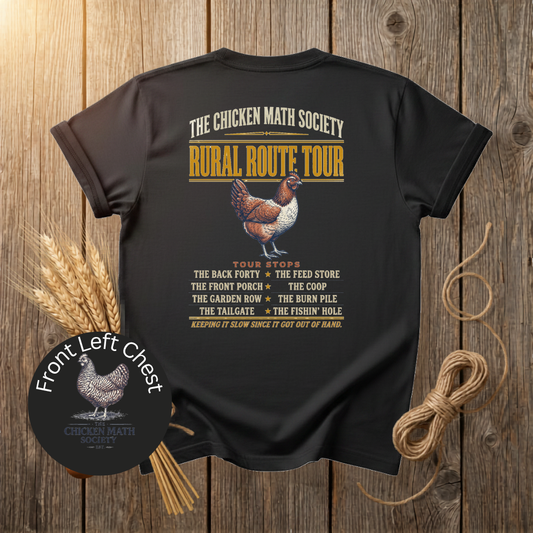 Chicken Math Society Rural Route Tour Front & Back Unisex T-Shirt