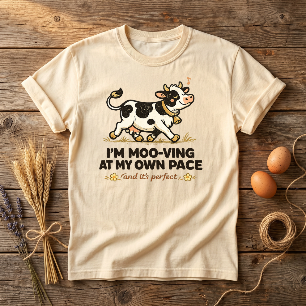 Moo-ving At My Own Pace Unisex T-Shirt