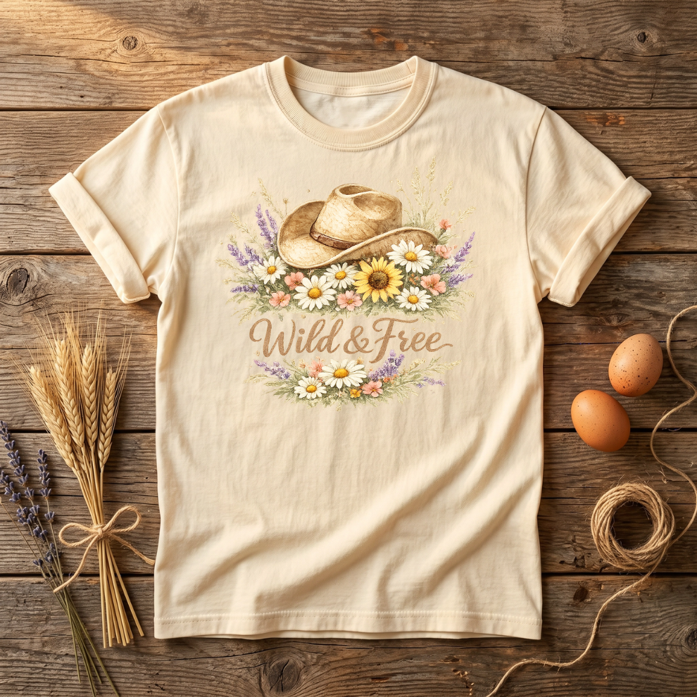 Wild & Free Cowgirl Wildflower Unisex T-Shirt