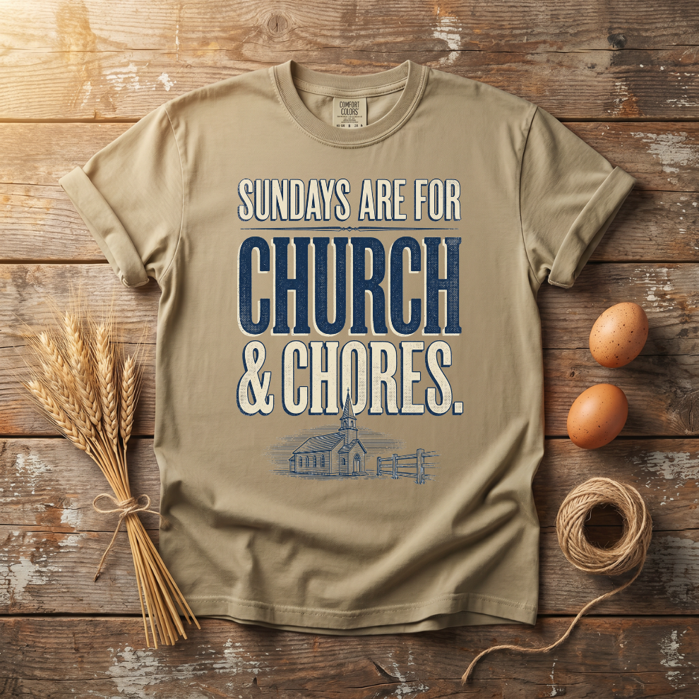 Sundays Are For Church & Chores Unisex T-Shirt
