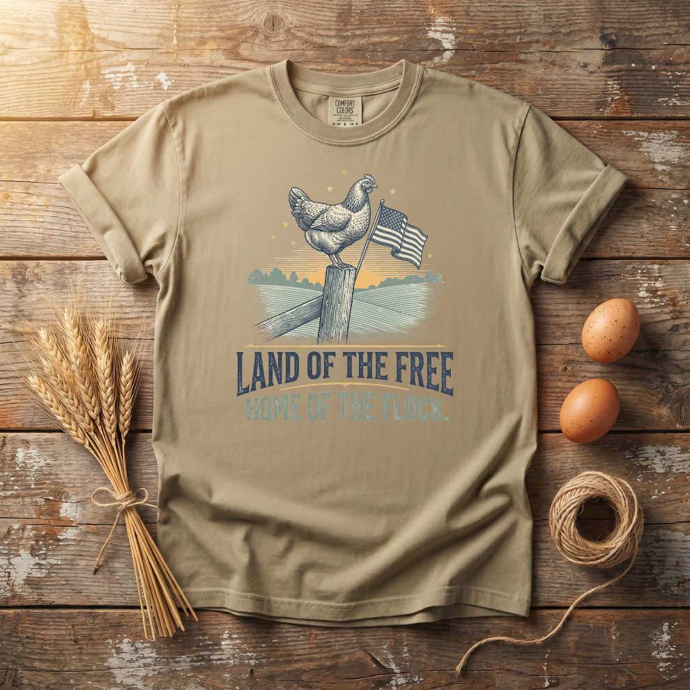 Land of the Free Home of the Flock Unisex T-Shirt
