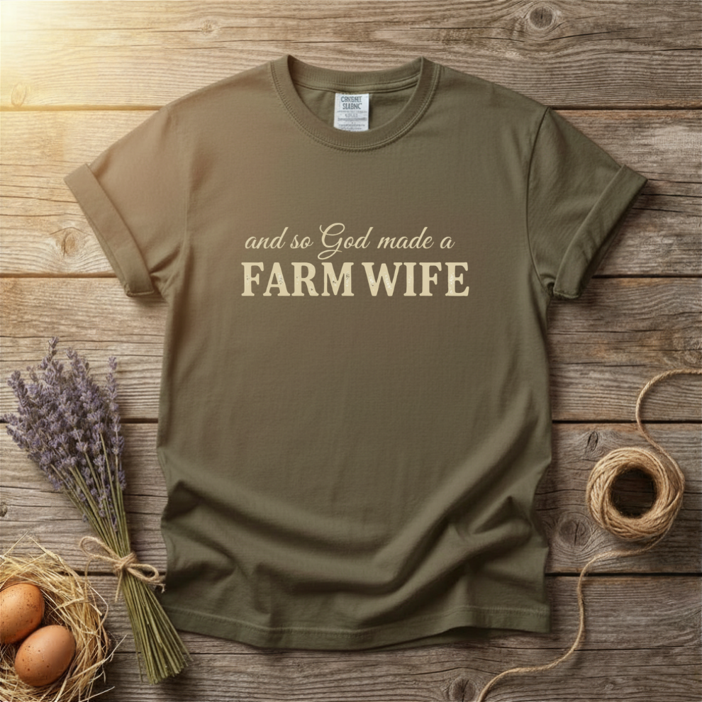 And So God Made A Farm Wife Unisex T-Shirt