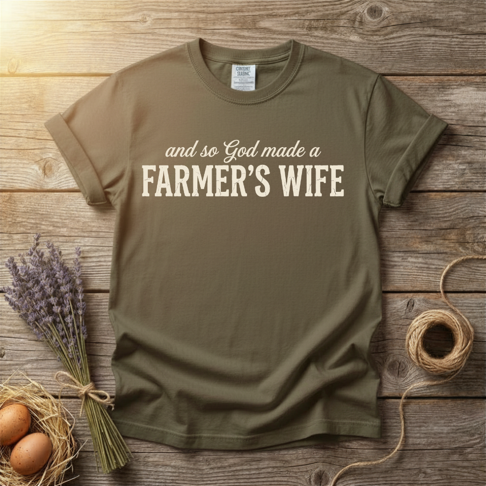 And So God Made a Farmer's Wife Unisex T-Shirt