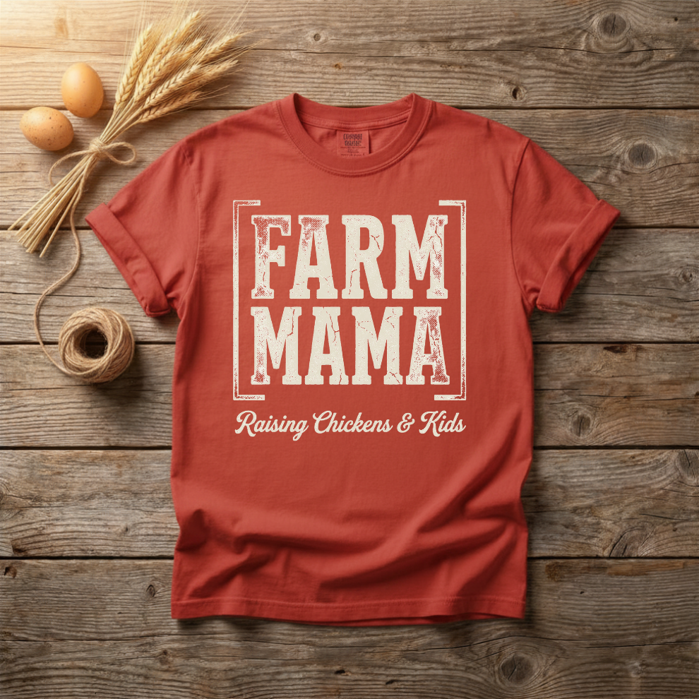 Farm Mama Raising Chickens & Kids Unisex T-Shirt