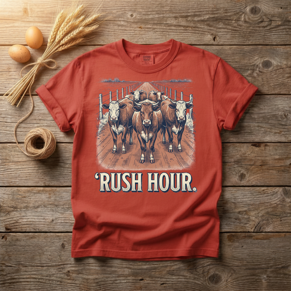 Rush Hour Cattle Unisex T-Shirt