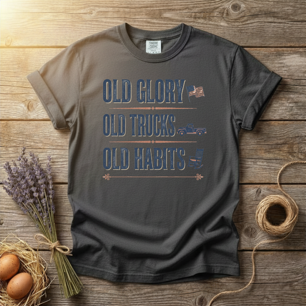 Old Glory Old Trucks Old Habits Unisex T-Shirt