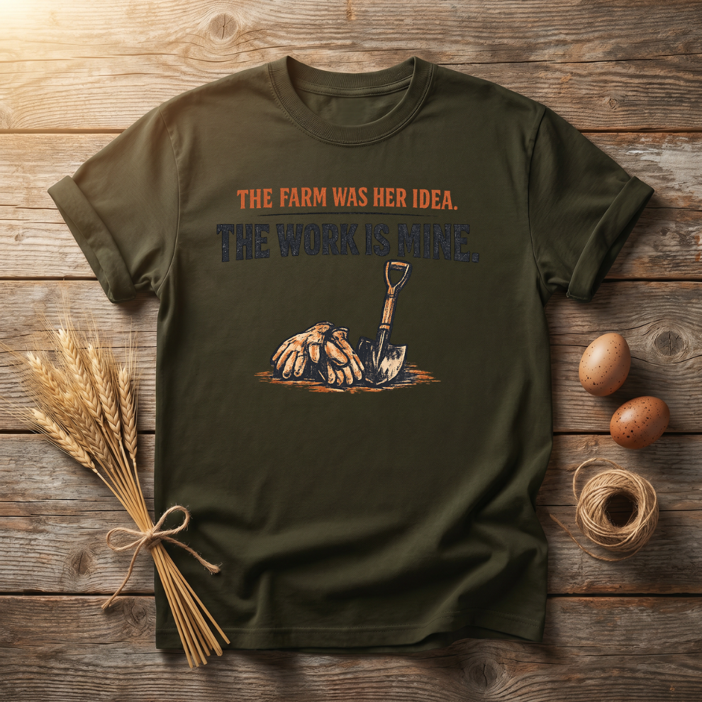 The Farm Was Her Idea The Work Is Mine Unisex T-Shirt