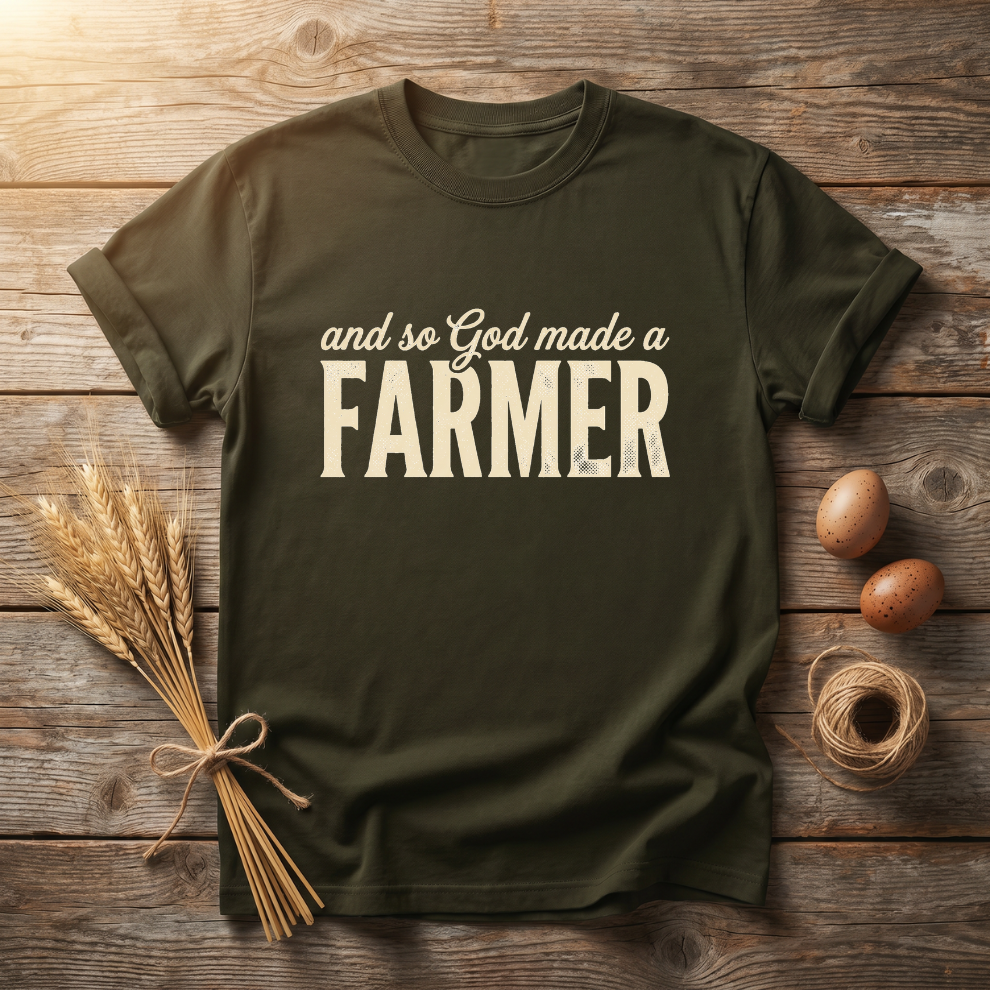 And So God Made A Farmer Unisex T-Shirt