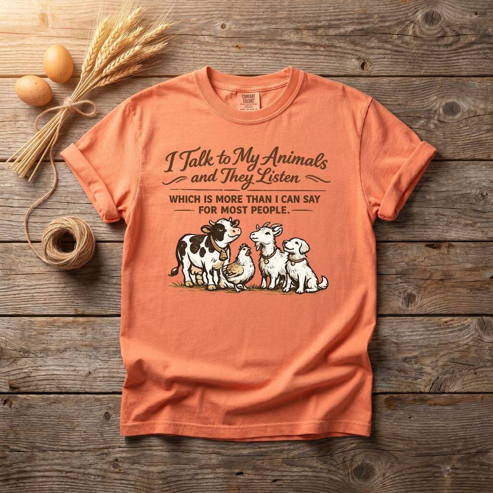 I Talk To My Animals And They Listen Unisex T-Shirt