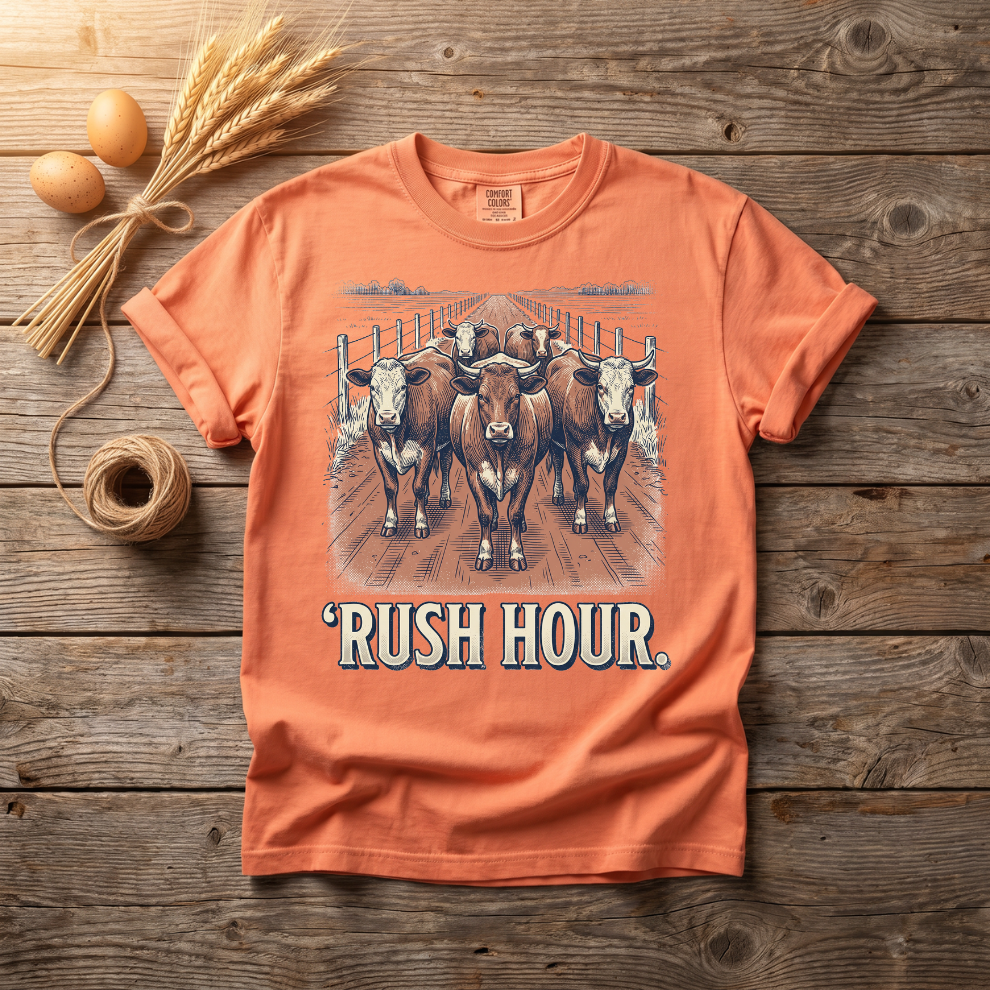 Rush Hour Cattle Unisex T-Shirt