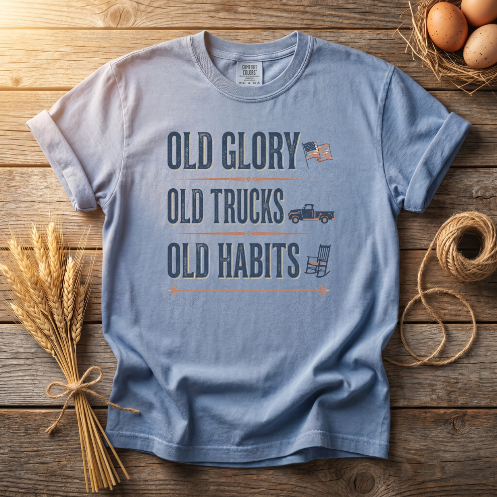 Old Glory Old Trucks Old Habits Unisex T-Shirt