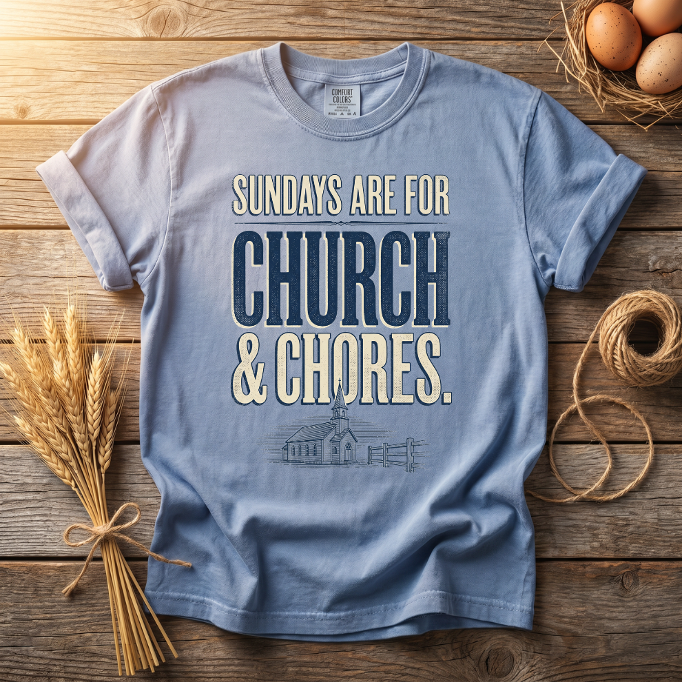 Sundays Are For Church & Chores Unisex T-Shirt