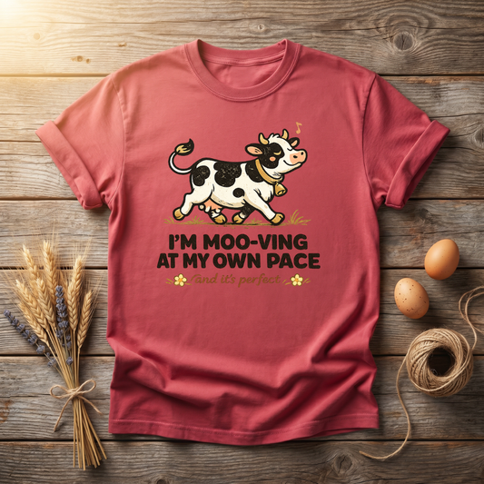 Moo-ving At My Own Pace Unisex T-Shirt