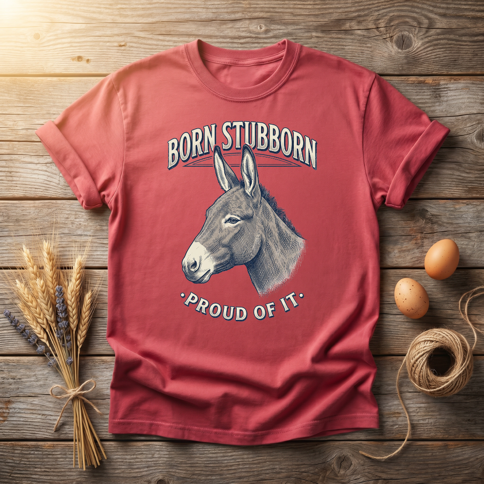 Born Stubborn Proud Of It Donkey Unisex T-Shirt