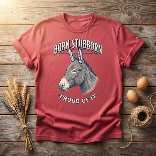 Born Stubborn Proud Of It Donkey Unisex T-Shirt
